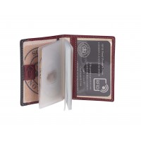 London Leathergoods 10 Leaf  Credit Card Case with Outer Pocket in Buffed Crumple Leather-RFID PRODUCT